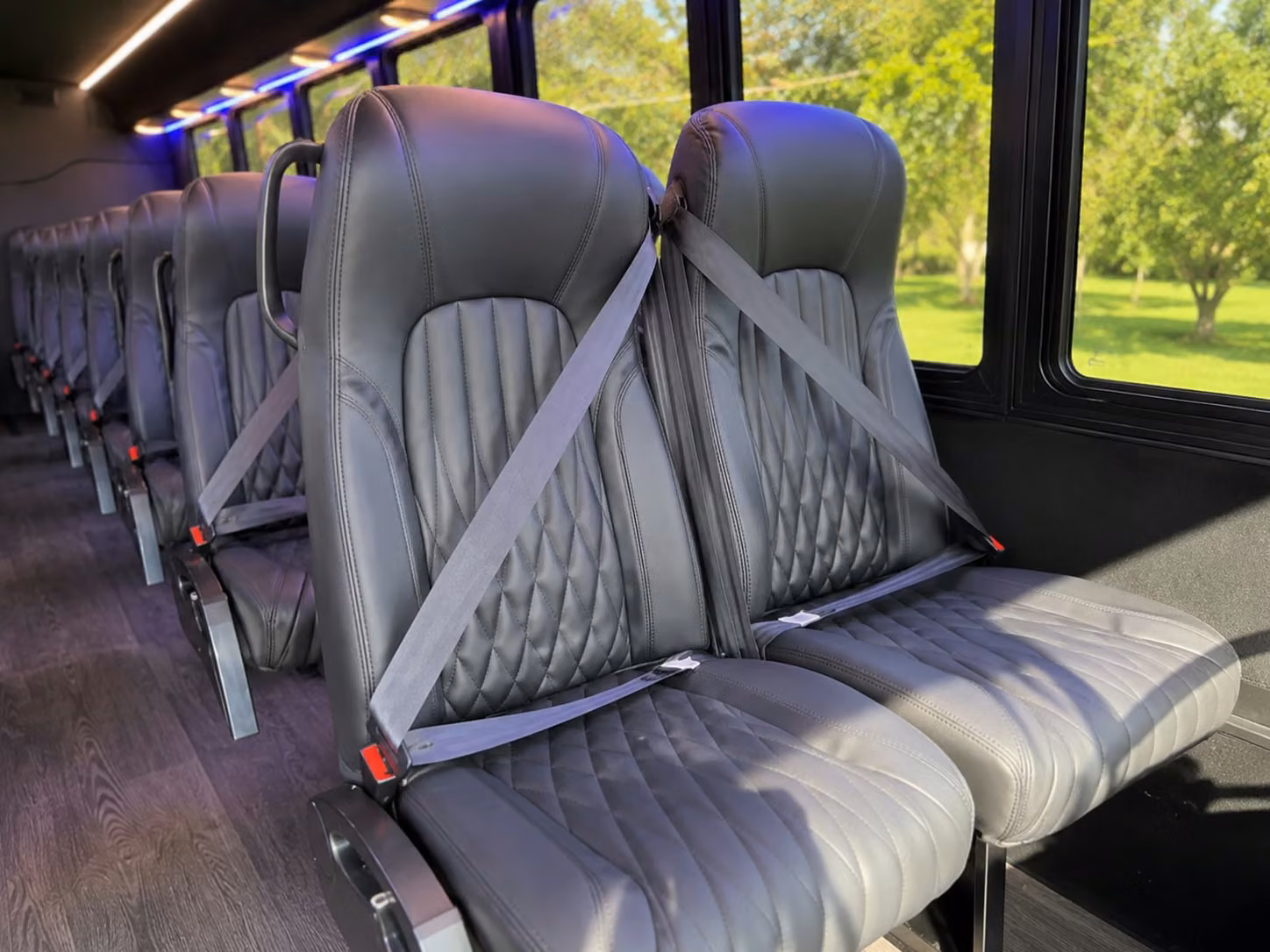 15 passenger minibus interior