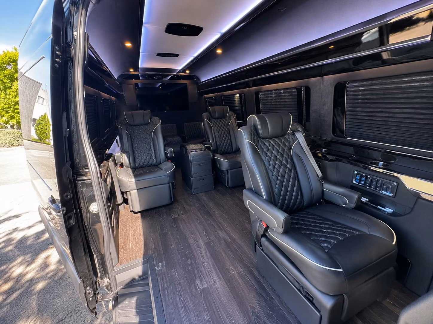 sprinter van with driver inside